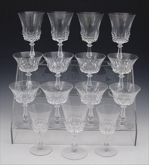 Appraisal: VAL ST LAMBERT CRYSTAL STEMWARE stems to include champagne water