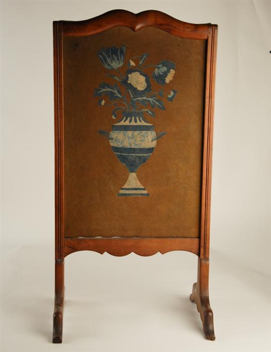 Appraisal: An Unusual th C Fire Screen having a mahogany frame