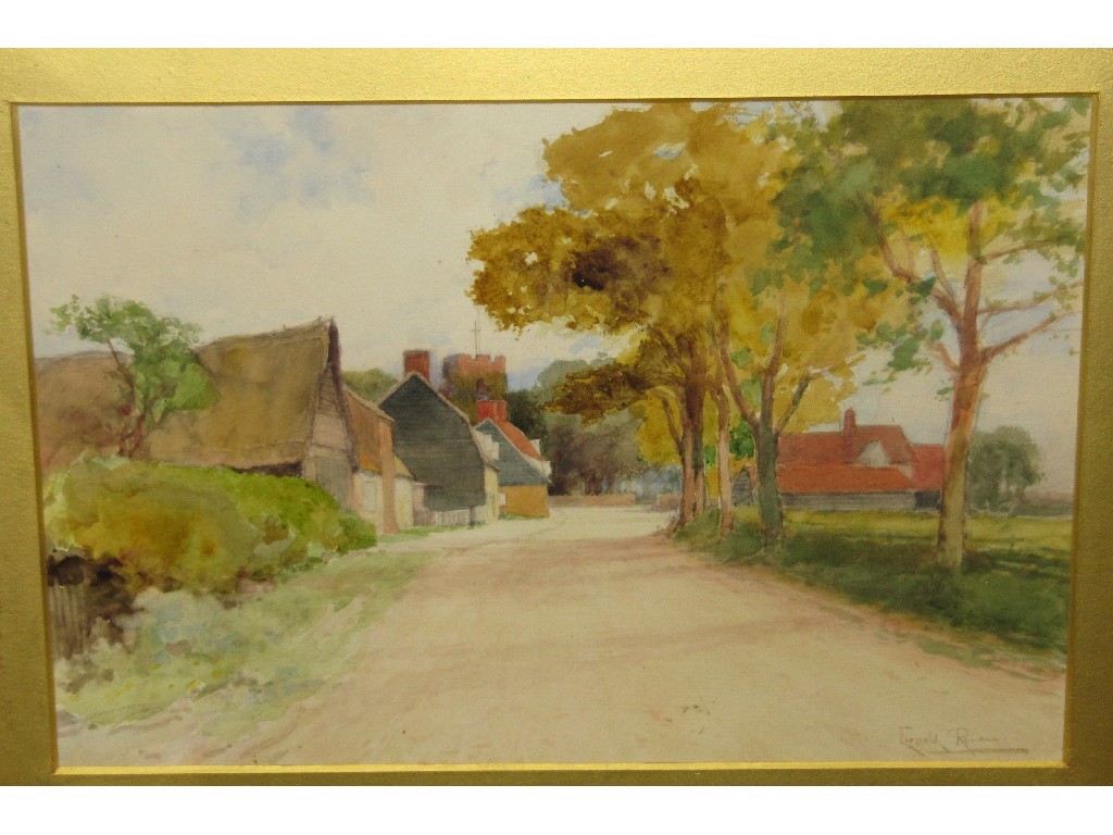 Appraisal: Watercolour of a country lane indistinctly signed lower right