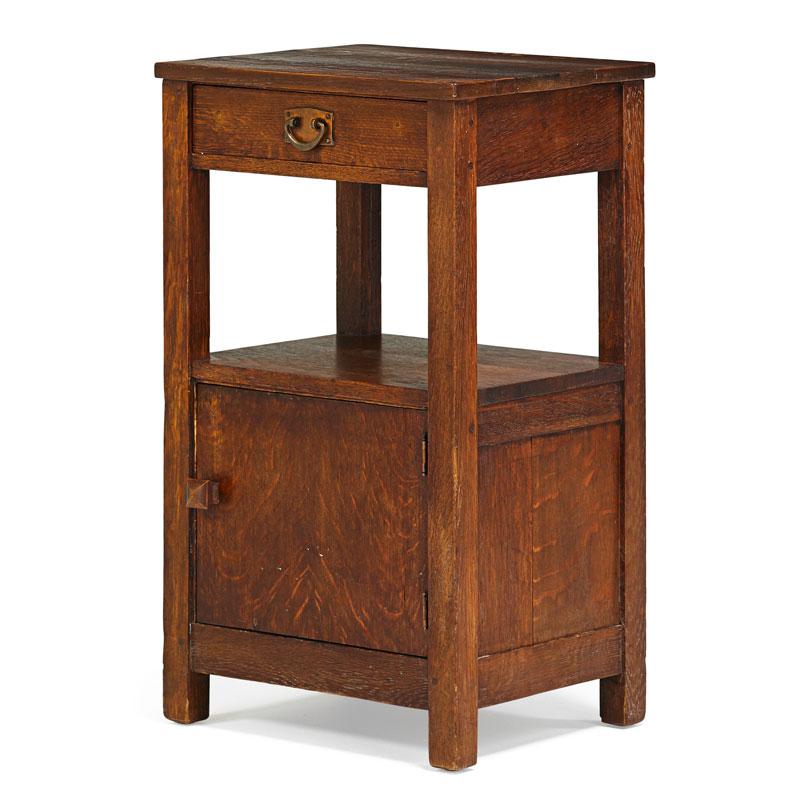 Appraisal: GUSTAV STICKLEY Somno nightstand Condition Report This is a design