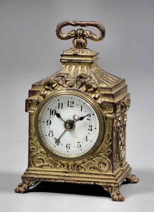 Appraisal: An early th Century French gilt metal cased ''Pendule D'Officer''