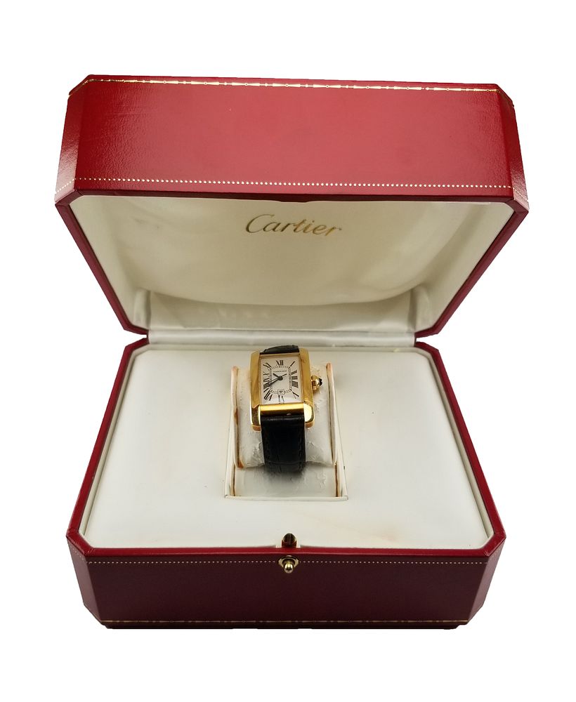 Appraisal: Cartier K Gold Tank Americaine Cartier K Gold Tank Americaine