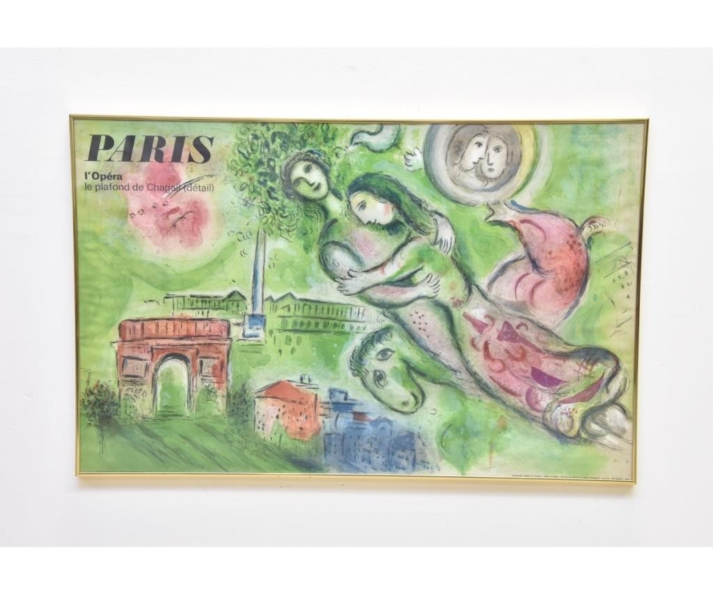 Appraisal: Marc Chagall colorful opera Mourlot poster x overall