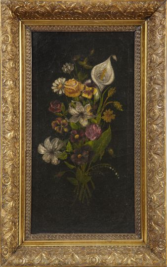 Appraisal: American School Late th Century Bouquet of Flowers with Lilies