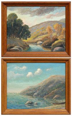 Appraisal: Two Henry Hallberg paintings J Henry Hallberg American early th