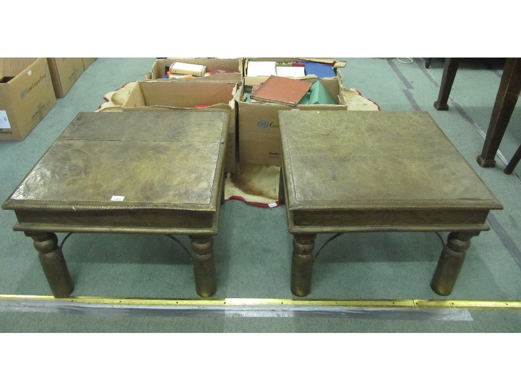 Appraisal: Pair of modern painted hardwood coffee tables