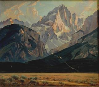 Appraisal: Robert Clunie oil Robert Clunie American - - ''Buck Mountain