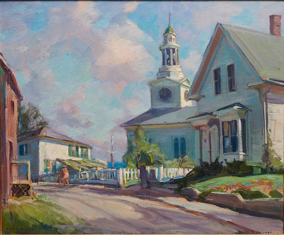 Appraisal: EMILE ALBERT GRUPPE American - Rockport Street oil on canvas