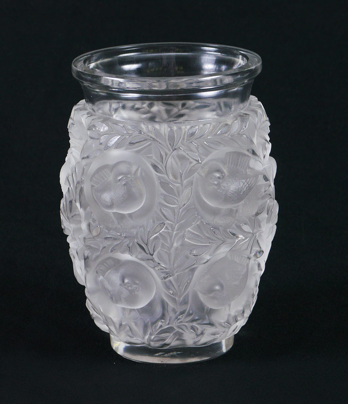 Appraisal: LALIQUE BAGATELLE BIRD VASE Signed on base Lalique France ''