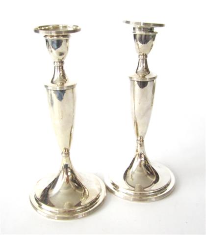 Appraisal: Pair of sterling silver candlestickss kirk son baltimore md th