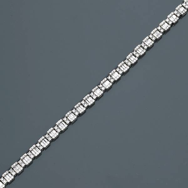 Appraisal: A diamond bracelet estimated total diamond weight carats mounted in