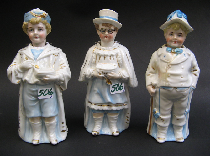 Appraisal: GROUP OF PORCELAIN NODDER FIGURES the heads of each with