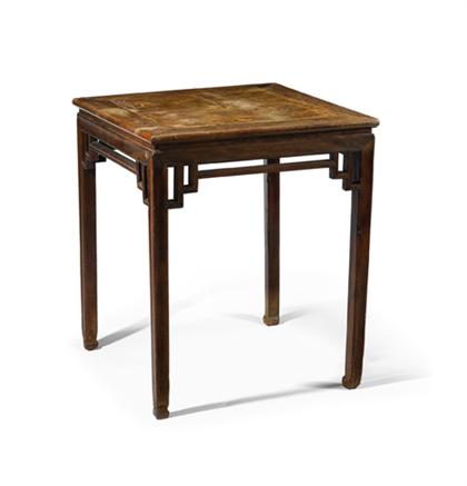 Appraisal: Unusual Chinese tielimu and burlwood wine table th century Of