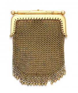 Appraisal: A K GOLD MESH PURSE A K GOLD MESH PURSESmall