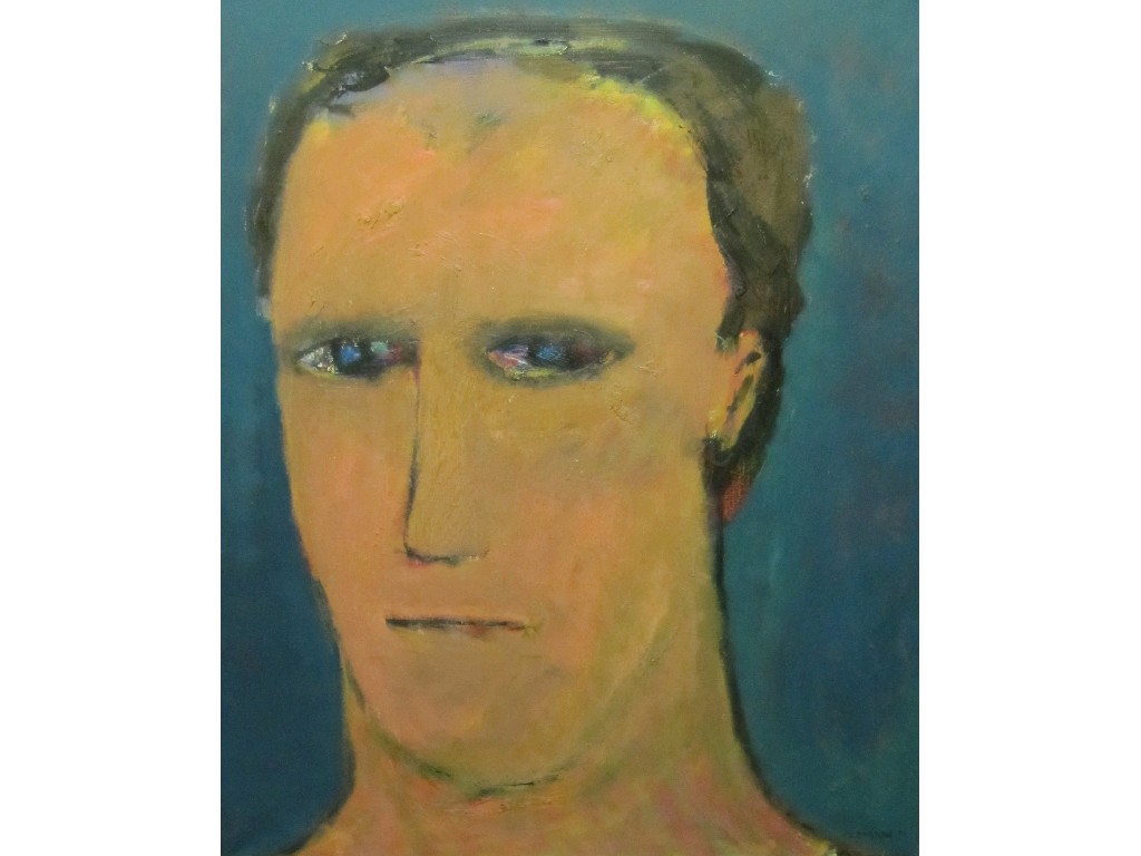 Appraisal: DOUGLAS THOMSON b Oil on canvas 'The Actor' signed recto