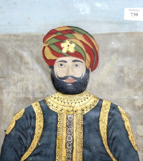 Appraisal: INDIAN SCHOOLA study of a nobleman watercolour on paper entitled