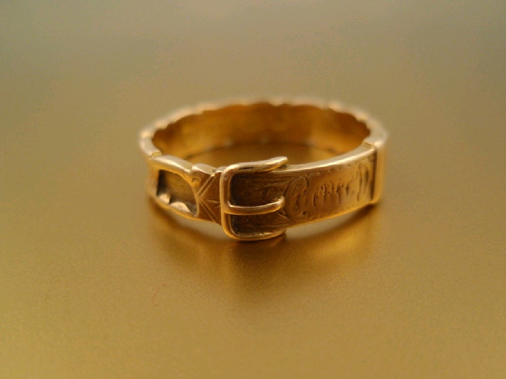 Appraisal: A Victorian buckle keeper ring Birmingham ct g