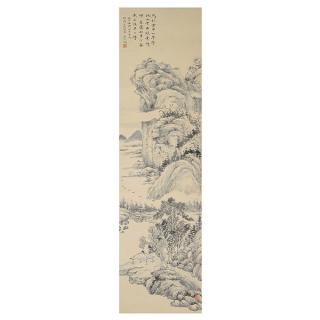 Appraisal: Attributed to Wu Hufan - Landscape Hanging scroll ink on