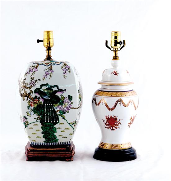 Appraisal: Two pair Chinese Export style porcelain vase pair of covered