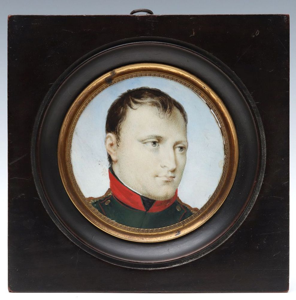 Appraisal: A TH CENTURY MINIATURE PORTRAIT OF NAPOLEON The nicely executed