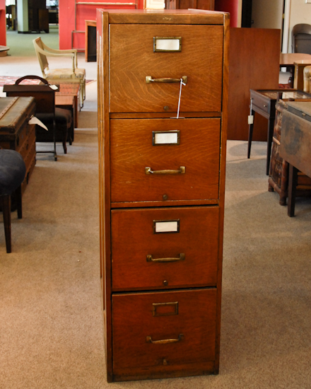 Appraisal: Oak -Drawer File Cabinet made by Macey H W D