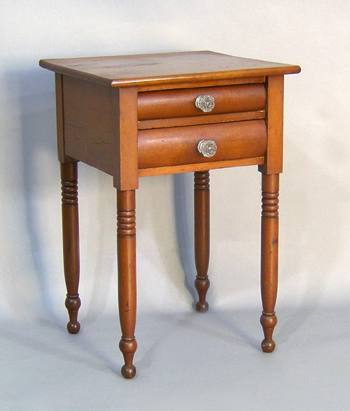 Appraisal: Sheraton cherry work table th c h w