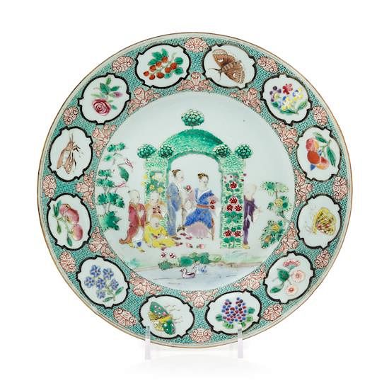 Appraisal: A Chinese Export Famille Rose 'Pronk Arbor' Porcelain Plate Diameter