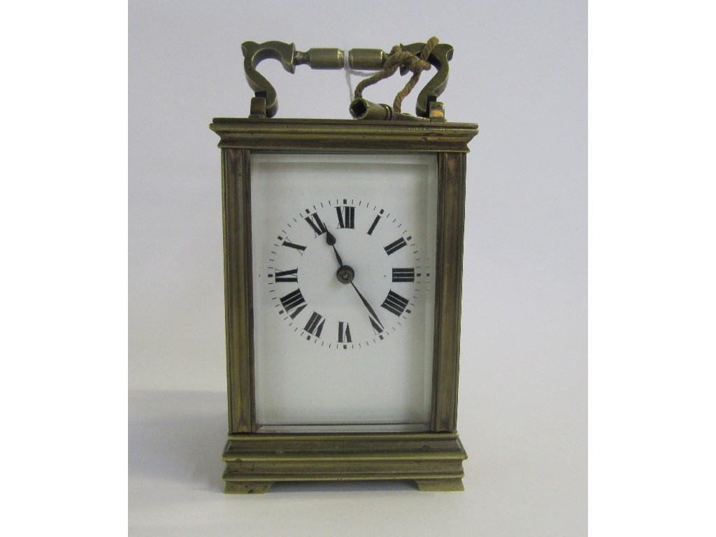 Appraisal: Brass cased carriage clock