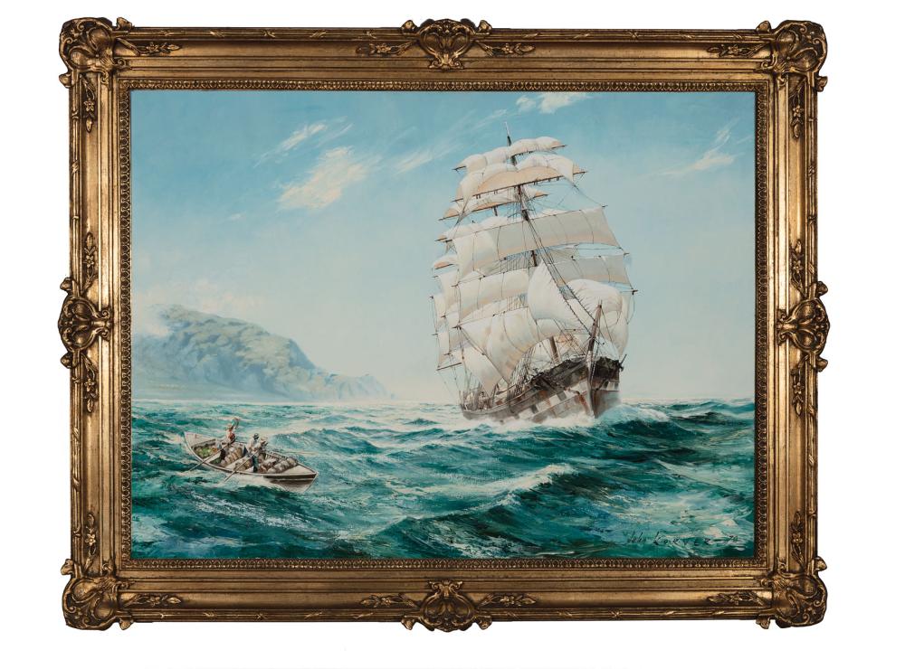 Appraisal: John Korver American Louisiana - Tristan da Cunha oil on