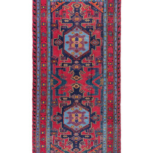 Appraisal: A Turkish Azeri Wool Rug Mid- th Century feet inches