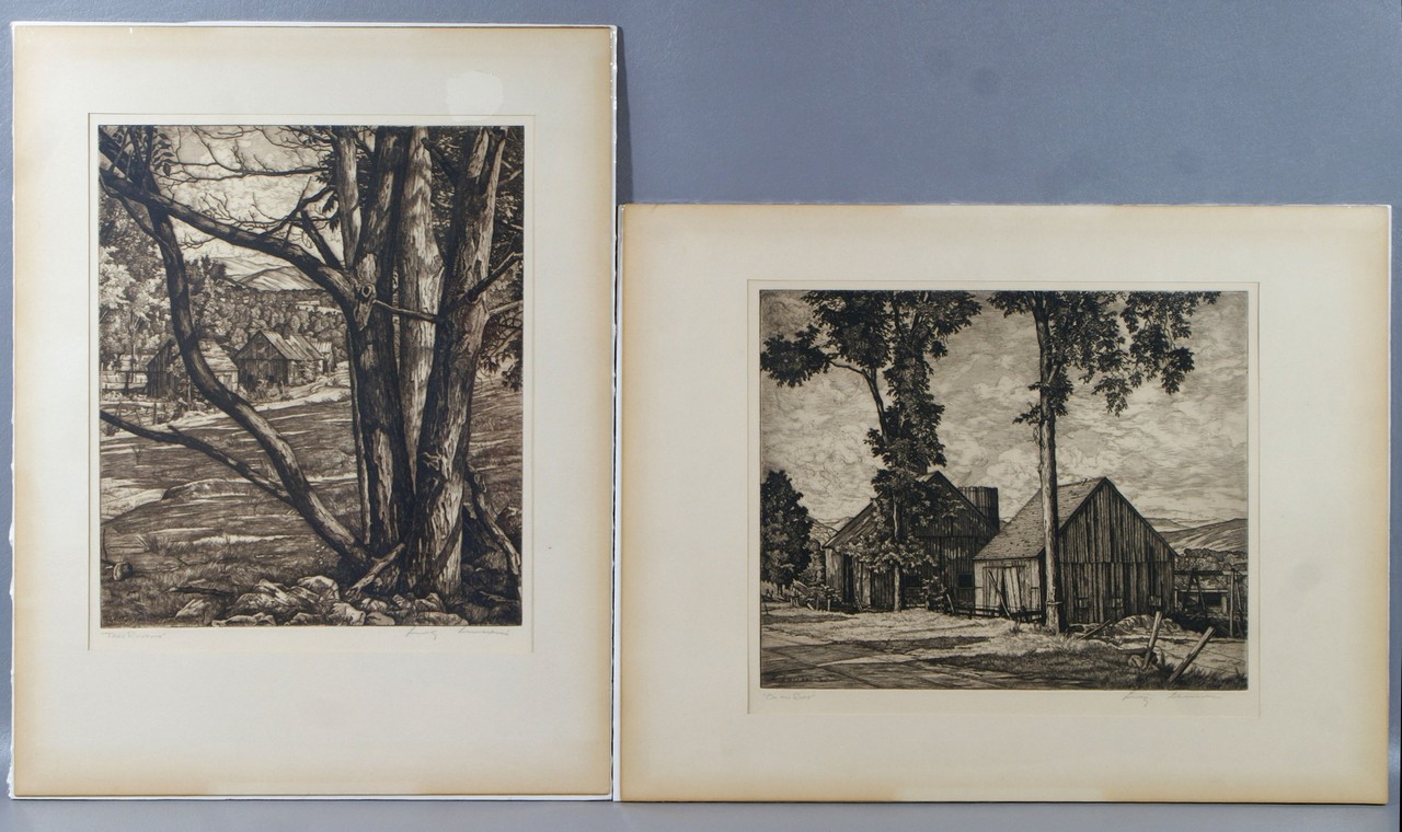 Appraisal: works Luigi Lucioni Italian born American painter - etchings On