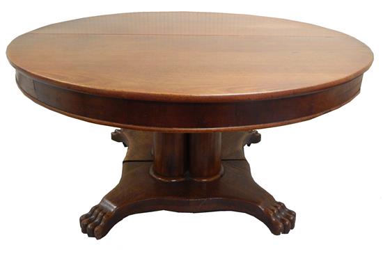 Appraisal: Late th early th C dining table mahogany circular top