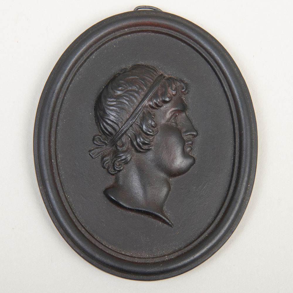 Appraisal: Wedgwood Black Basalt Portrait of Thrasybulus Impressed lowercase mark and