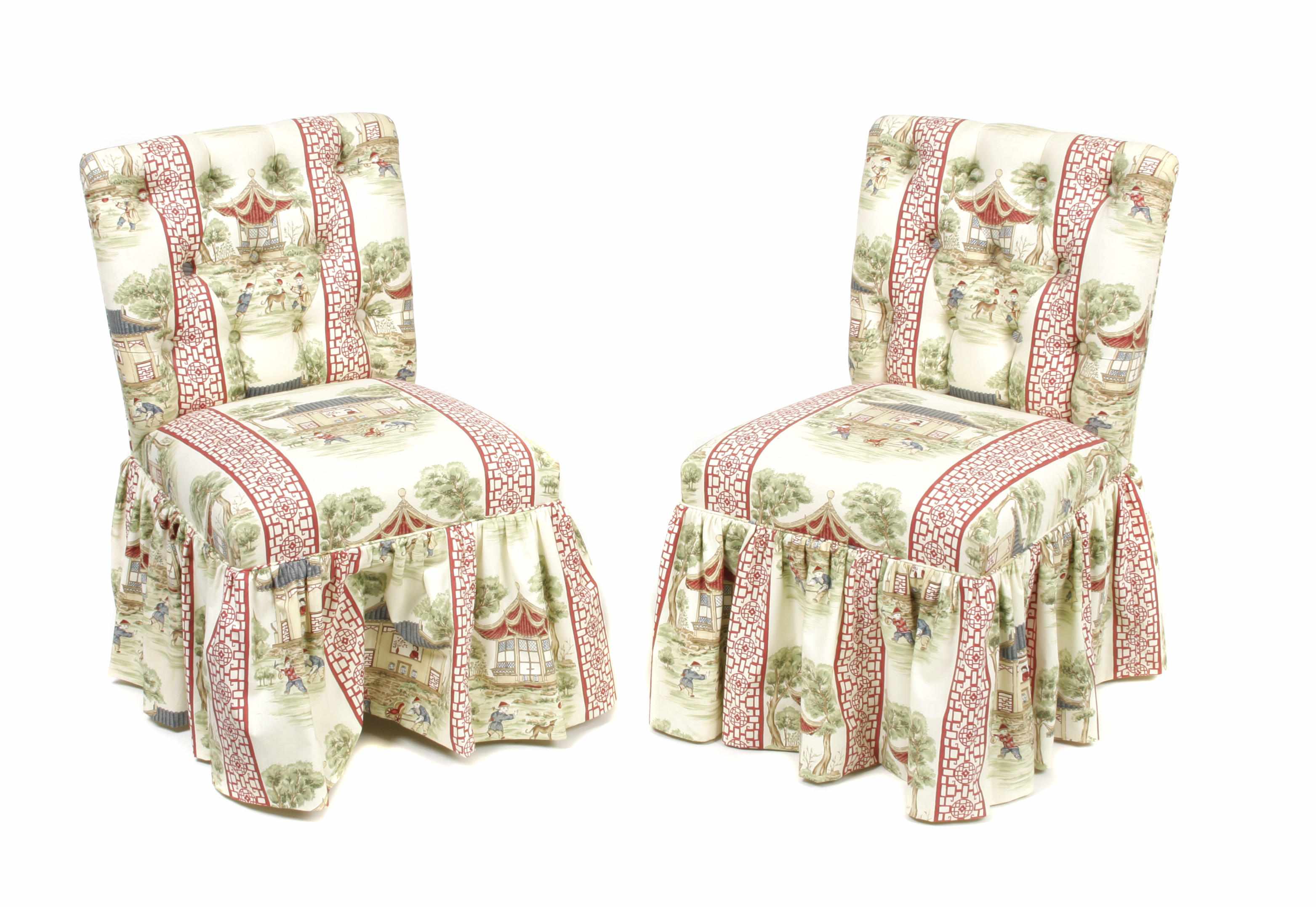 Appraisal: A set of four upholstered side chairs In Cowan and