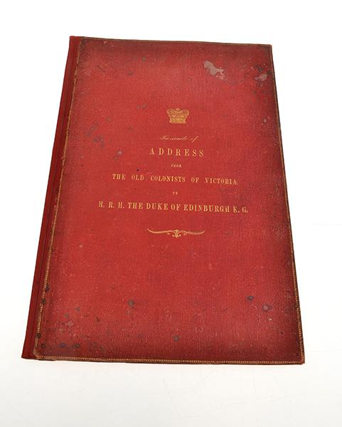 Appraisal: A FACSIMILE OF ADDRESSES OF THE OLD COLONISTS OF VICTORIA