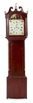 Appraisal: George III inlaid mahogany tall case clock late th century