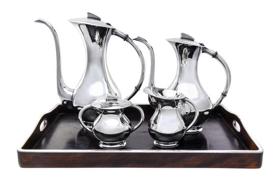 Appraisal: Sale Lot A Japanese-Export Silver Four-Piece Tea and Coffee Set