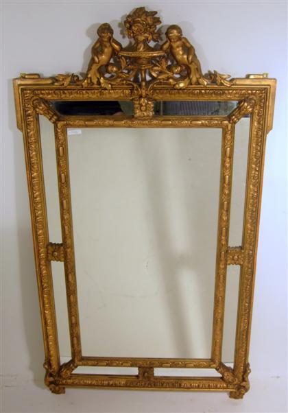 Appraisal: Louis XV style giltwood mirror The rectangular p late within