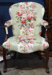 Appraisal: George III mahogany open armchair George III mahogany open armchair