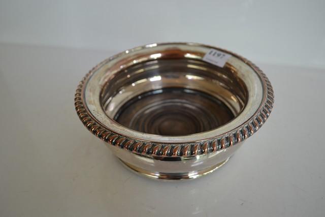 Appraisal: TH CENTURY SHEFFIELD PLATED BOTTLE COASTER