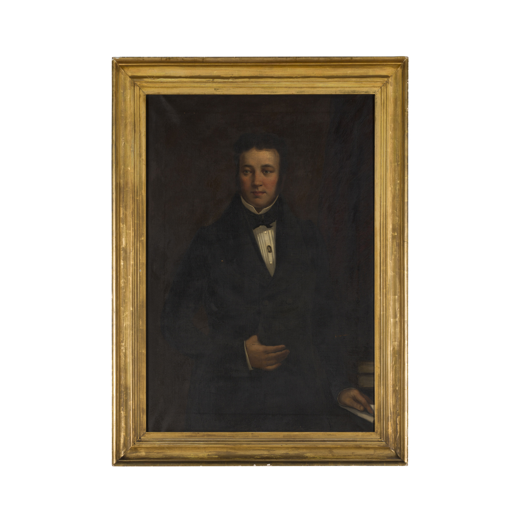 Appraisal: TH CENTURY BRITISH SCHOOL PORTRAIT OF A GENTLEMAN oil on