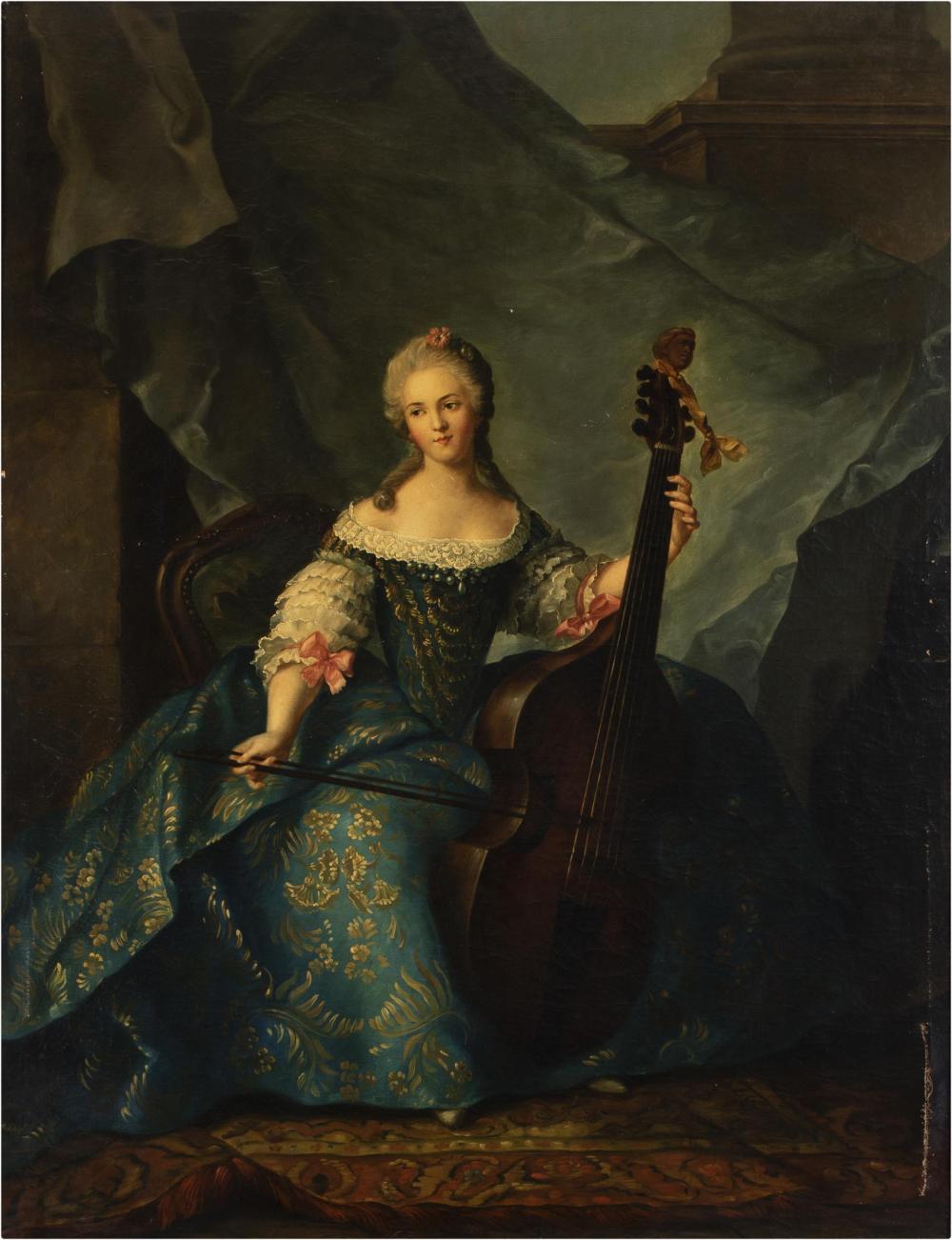 Appraisal: In the style of Jean-Marc Nattier - French Portrait of