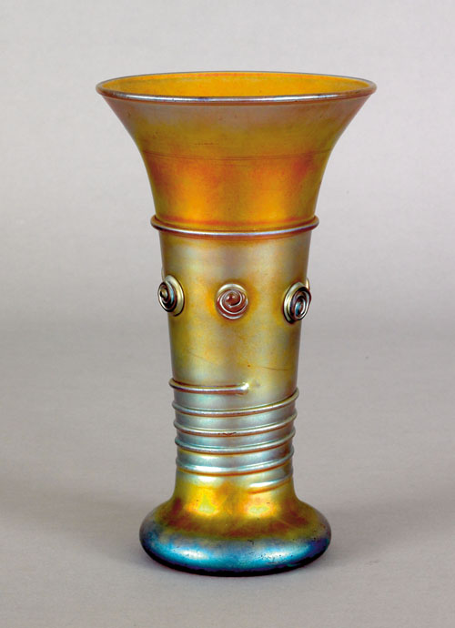 Appraisal: Aurene glass vase early th c inscribed on base Aurene