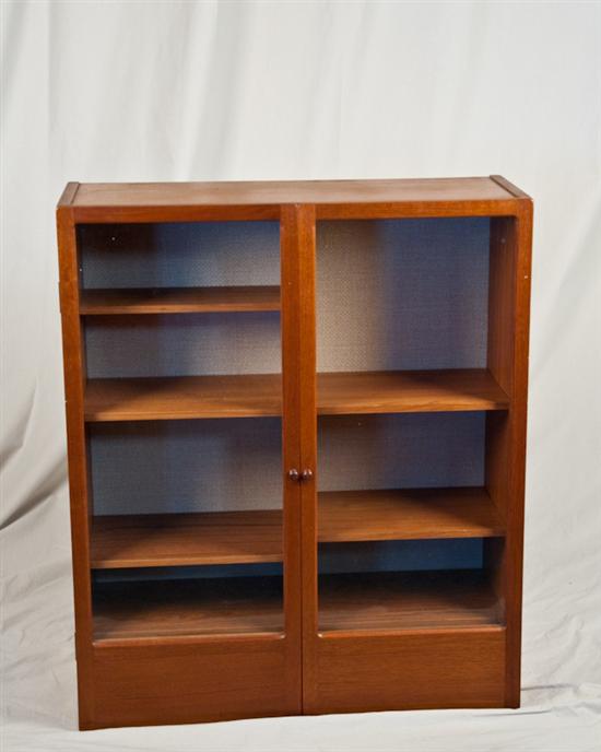 Appraisal: Teak Hanging Wall Cabinet with glass doors H W D