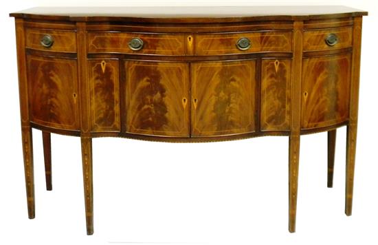 Appraisal: Hepplewhite style sideboard Charak Furniture Co Boston MA c mahogany