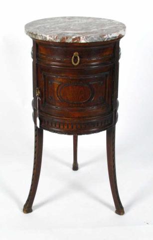 Appraisal: French style marble top commode circa mid late th century