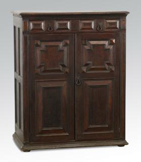 Appraisal: th c French carved oak cabinet Late th century French