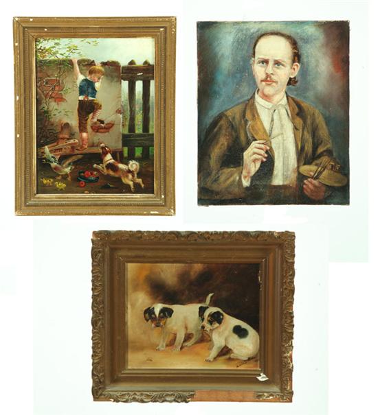 Appraisal: THREE PAINTINGS AMERICAN SCHOOL EARLY TH CENTURY Oils on canvas