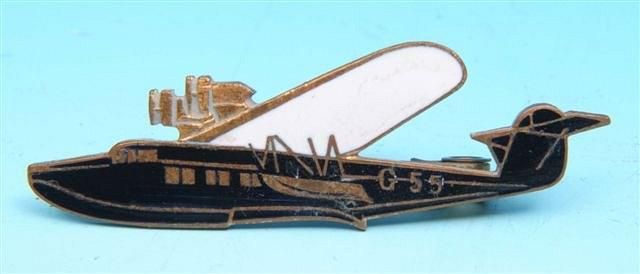 Appraisal: FLYING BOAT - A FINE ENAMELLED DECORATIVE BROOCH depicting twin-engined