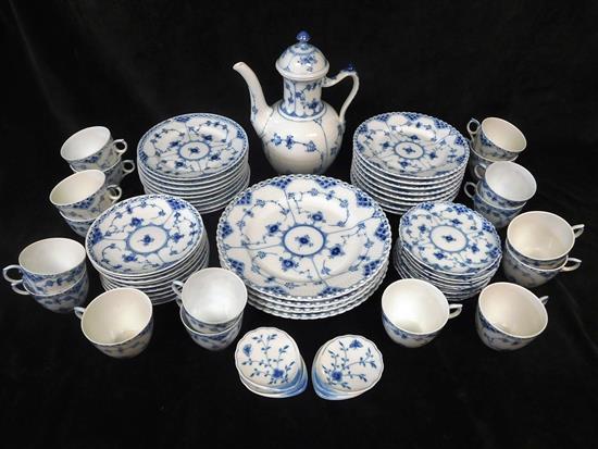 Appraisal: th C Danish blue and white porcelain china including Royal